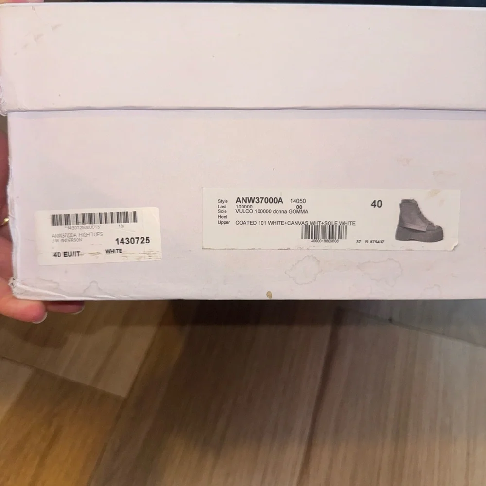 JW Anderson Women's Off-White High-Top Sneakers - Picture 6 of 6